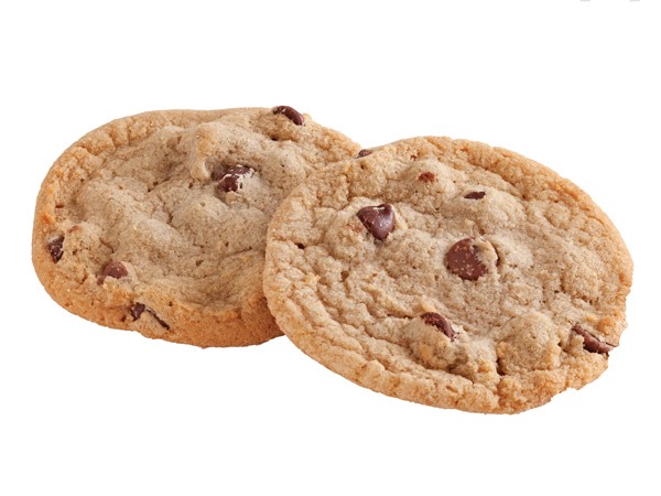 Two chocolate chip cookies
