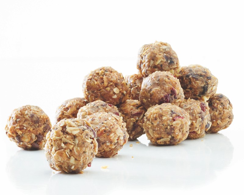 Pile of apricot-almond health balls