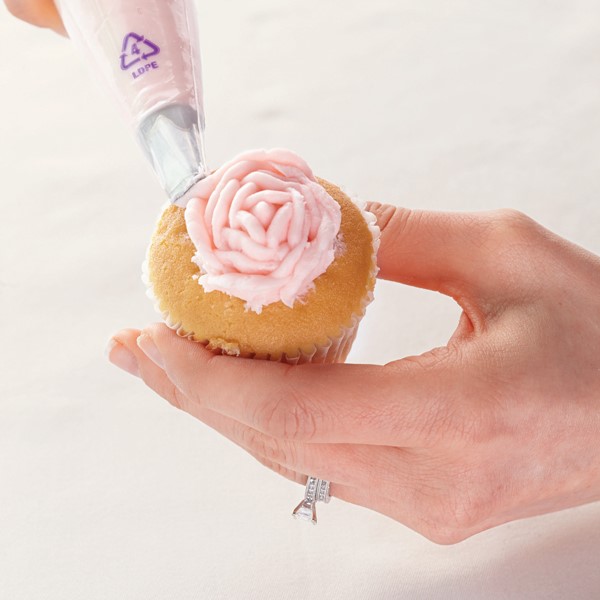 cupcake with frosted rose