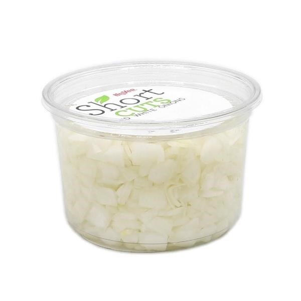 diced onions in container