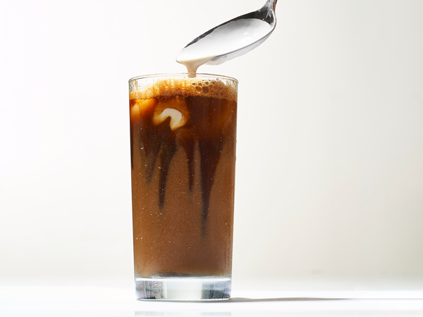 Iced coffee in tall glass
