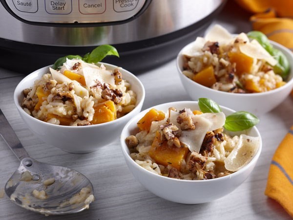 Instant Pot Risotto with cheese and butternut squash