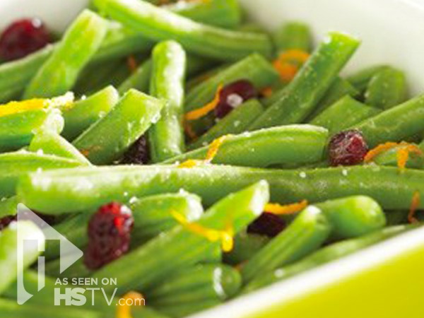 Holiday Green Beans with cranberries 