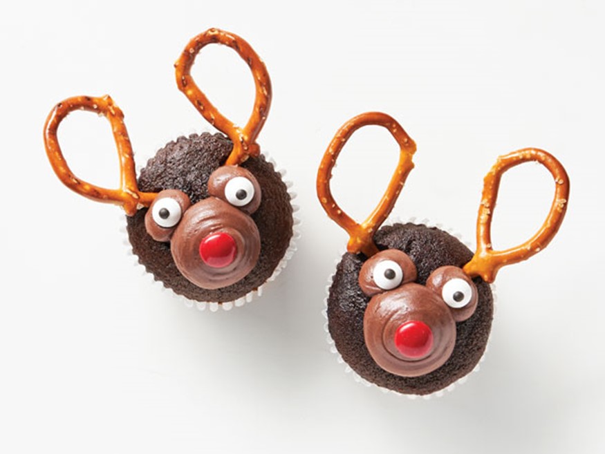 Rudolph Cupcake Container - trees