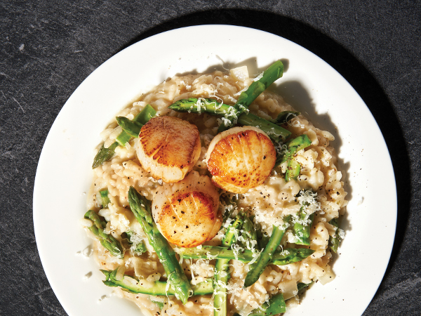 Pan-Seared Scallops and Asparagus Risotto Recipe | Hy-Vee