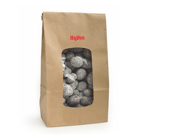 chocolate almond toffee in a bag