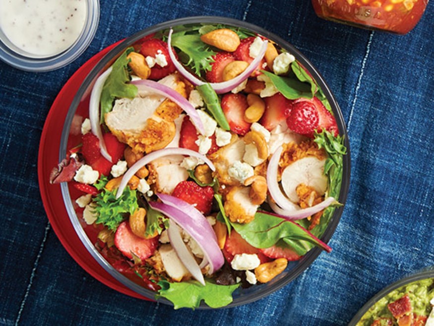 Fried Chicken And Strawberry Salad Hy Vee