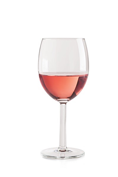 glass of rose wine