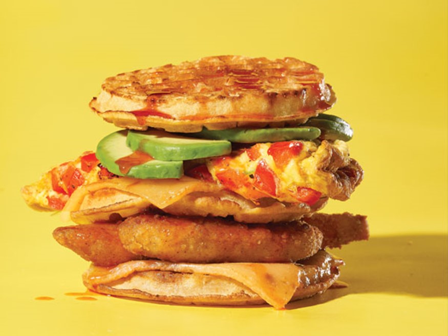 Egg Chicken And Waffle Sandwich Hy Vee Egg Chicken And Waffle Sandwich Hy Vee