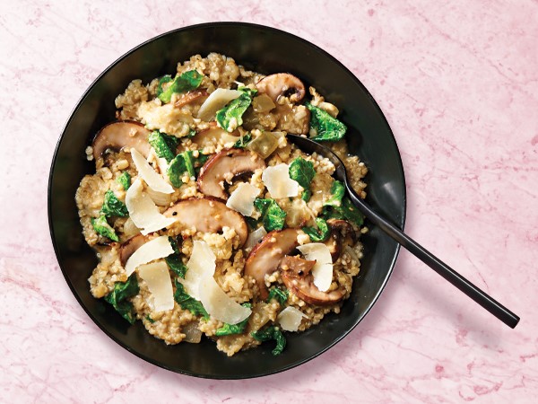 Steel Cut Oats With Mushrooms And Kale Hy Vee