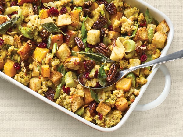 Butternut Squash, Olive and Cranberry Stuffing