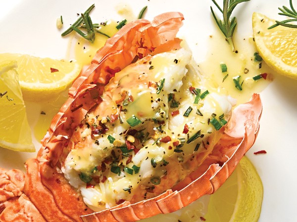 Grilled Lemon-Garlic Lobster Tails
