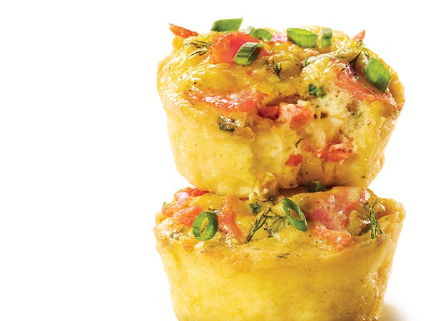 Baked Egg Muffins with Smoked Salmon