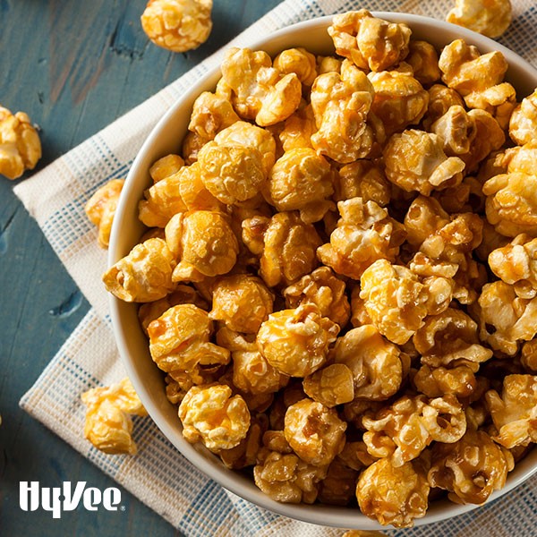 Bowl of caramel corn