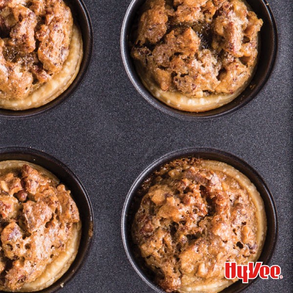 Pecan tassies in a muffin pan