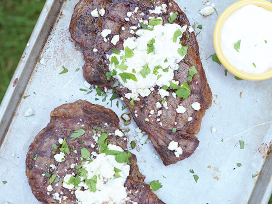 Pan-Seared Ribeye Steak with Blue Cheese Butter Recipe - Kitchen Swagger