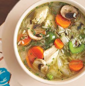 Bowl of Chicken and Wild Rice Soup