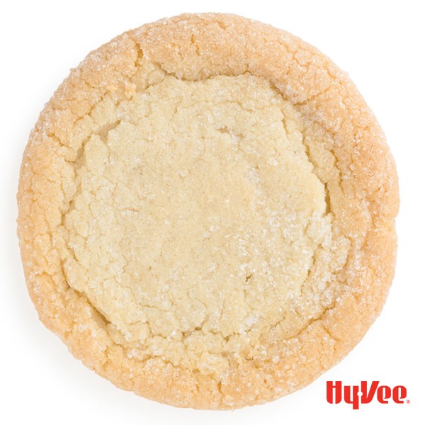 Whole baked sugar cookie with coarse sugar 