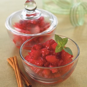 Two bowls of Chunky Apple-Cranberry Sauce