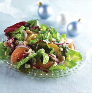 Plate of Citrus Salad with Honey-Lime Dressing