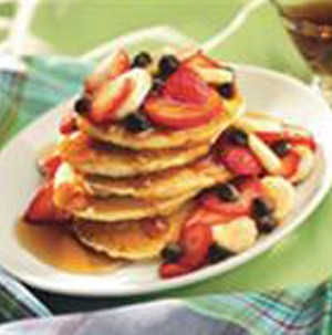 Hungry Jack Mini Pancakes with Strawberry Banana Topping | Hy-Vee