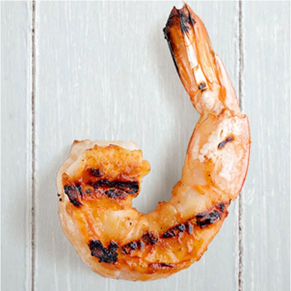Grilled tail-on shrimp