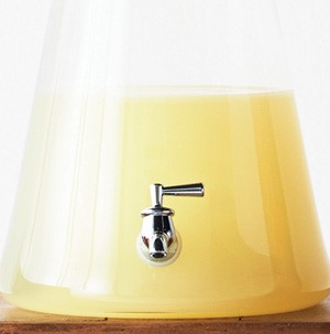 Yellow margarita in a large drink dispenser