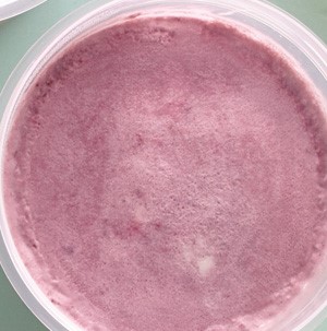 Bowl of blue raspberry ice cream