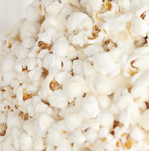 Pile of white popcorn
