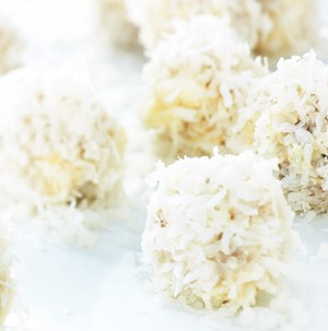 Platter of coconut snowballs