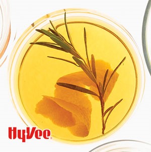 Infused bourbon with lemon peel and rosemary sprig