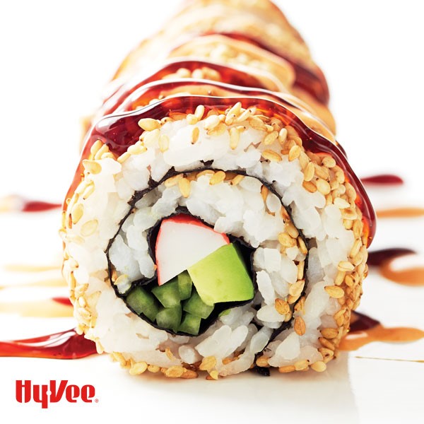 California roll drizzled in unagi sauce