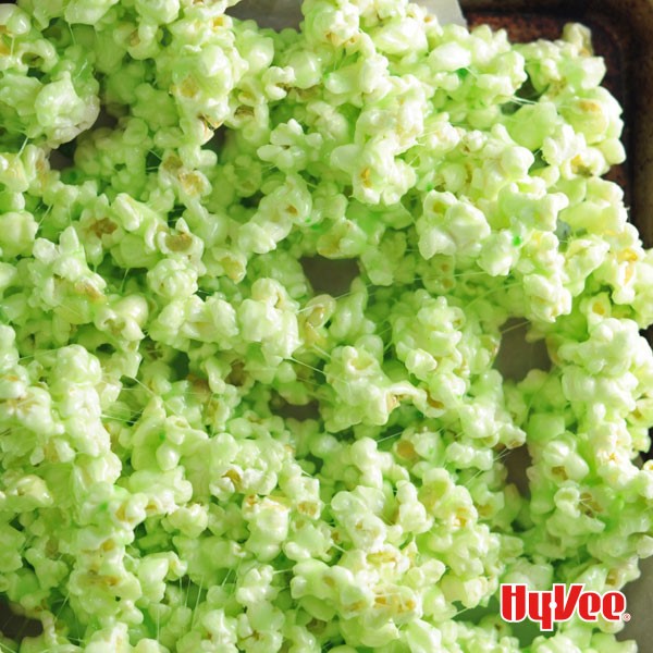 Lime-green sticky popcorn cluster