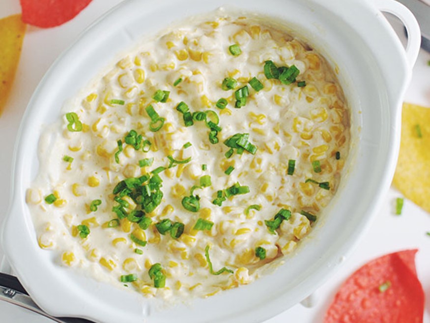 Slow Cooker Spicy Creamy Corn Dip - The Chunky Chef