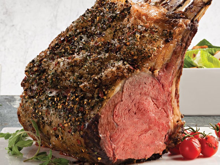 Perfect Pepper and Herb Crusted Prime Rib