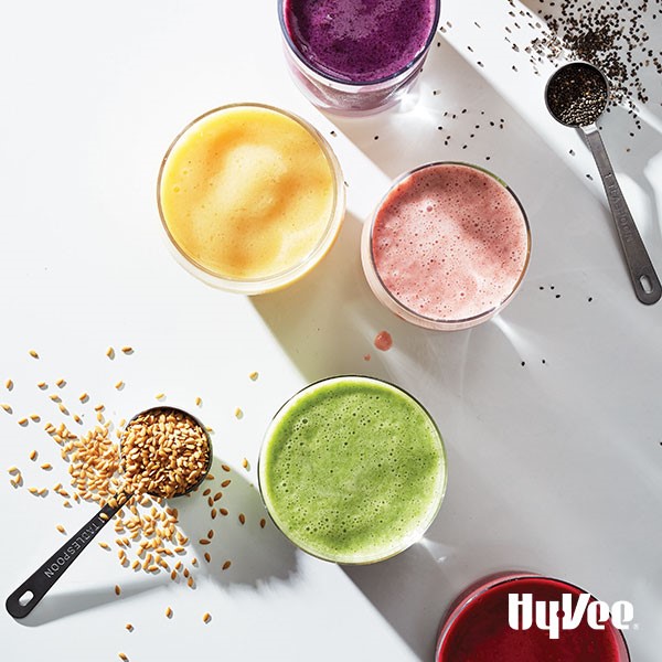 Five different smoothie creations