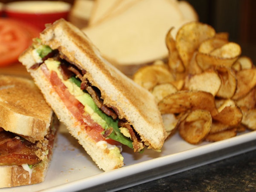 Chef Andrew S Blt With Homemade Chips Hy Vee