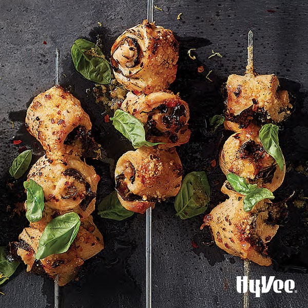 Chicken Spiedini with Garlic Amogio Sauce | Hy-Vee