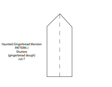 Haunted Gingerbread Mansion Shutters Pattern