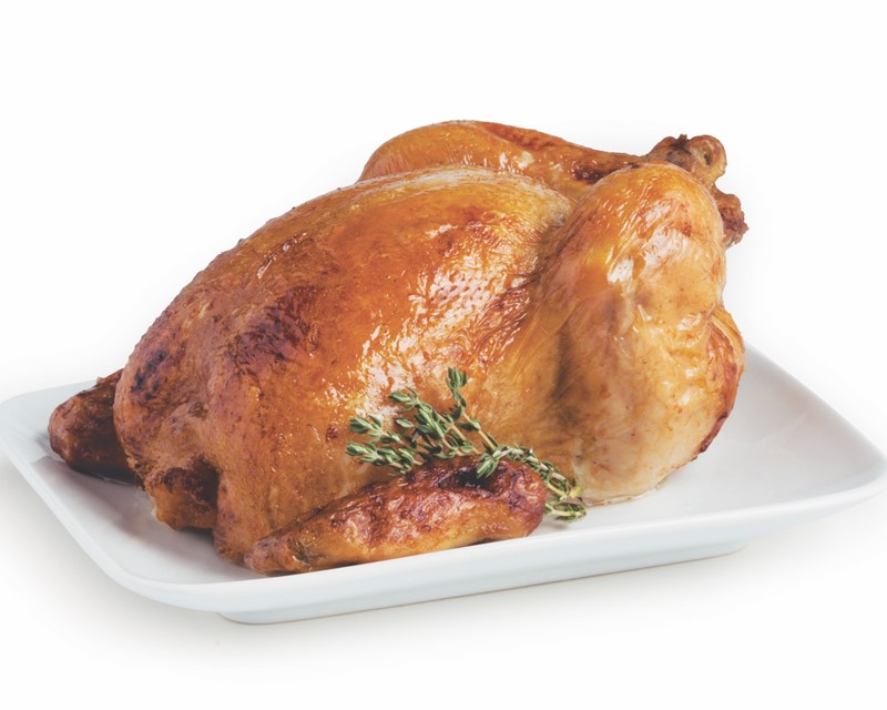 Rotisserie Chicken with Thyme Sprigs