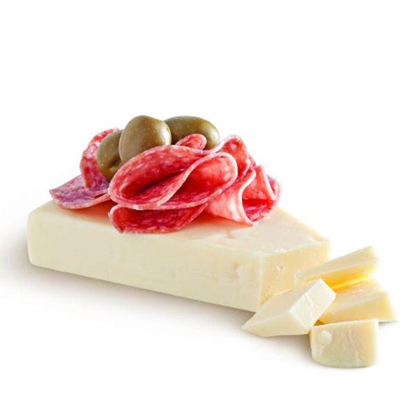Asiago Cheese with Salami and Olive
