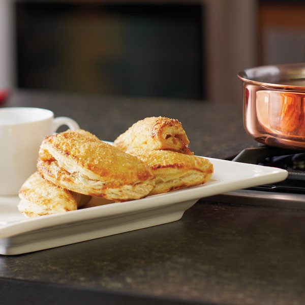 Plate of apple and white cheddar turnovers