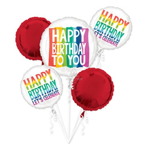 BLOOMS by H-E-B Happy Birthday Balloon Bouquet - Shop Balloons at H-E-B