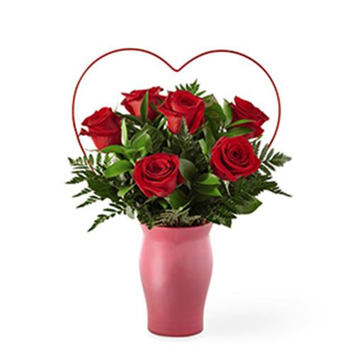 FTD Cupid's Heart Red Rose | Hy-Vee Aisles Online Grocery Shopping